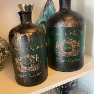 Chiant Classico Decorative Bottle - Green & Gold